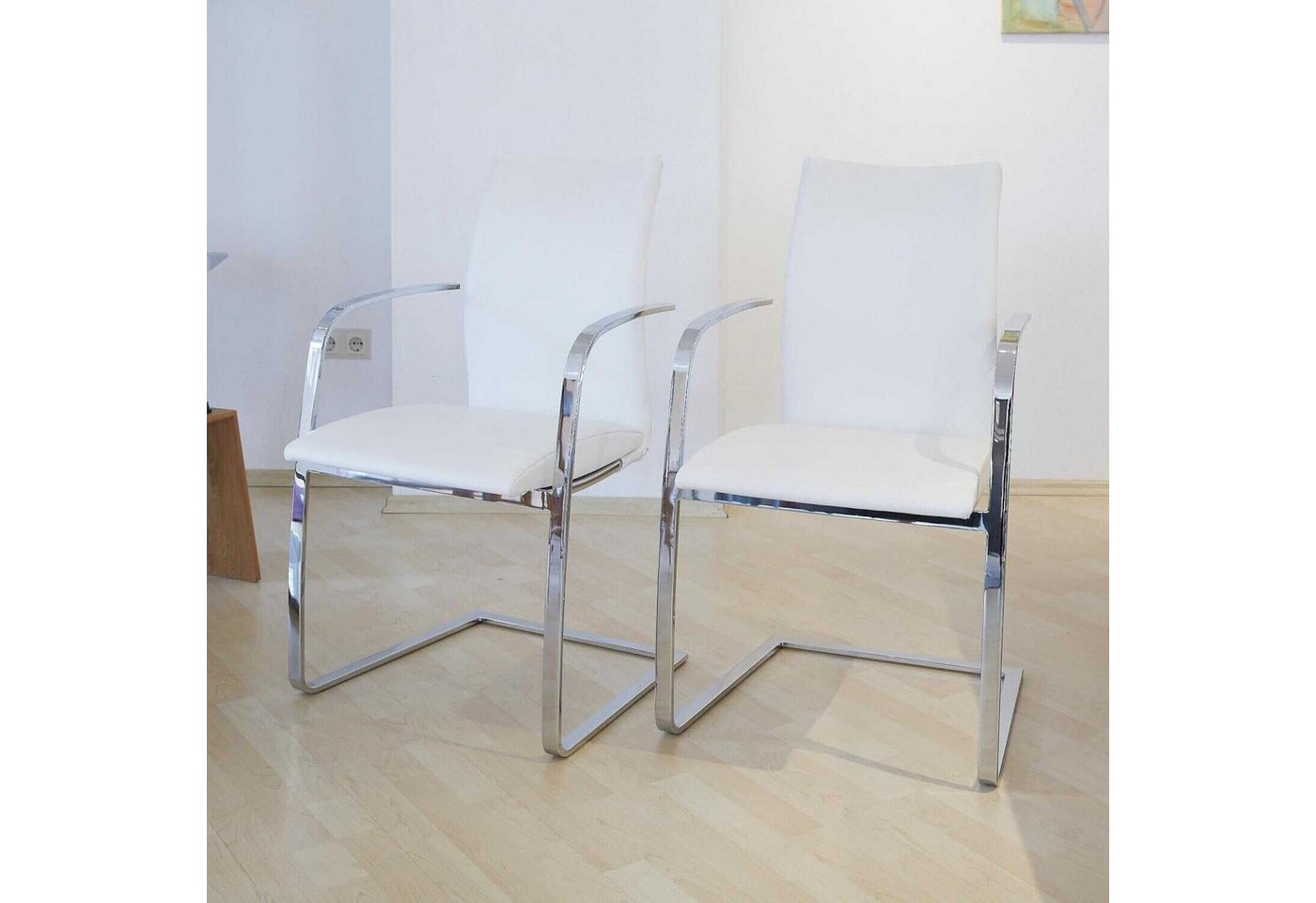Tonon Essgruppe 2er-Set Schwingstuhl 967-01 Chrom Glanz F 40 Leder No1 Nuvola 117 Tonon Essgruppe 2er-Set Schwingstuhl 967-01 Chrom Glanz F 40 Leder No1 Nuvola 117 von Tonon