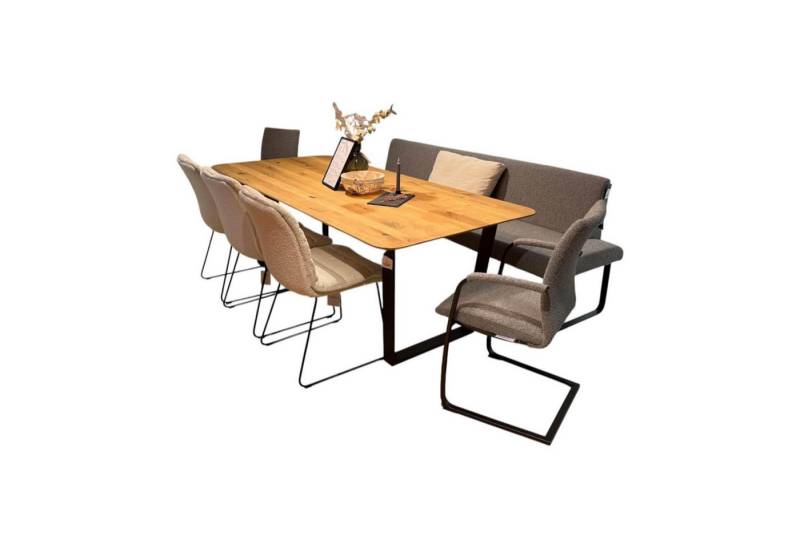 Tonon Esstisch Esstisch U Table 848 Eiche Wild Geölt Fuß Braun Brüniert von Tonon