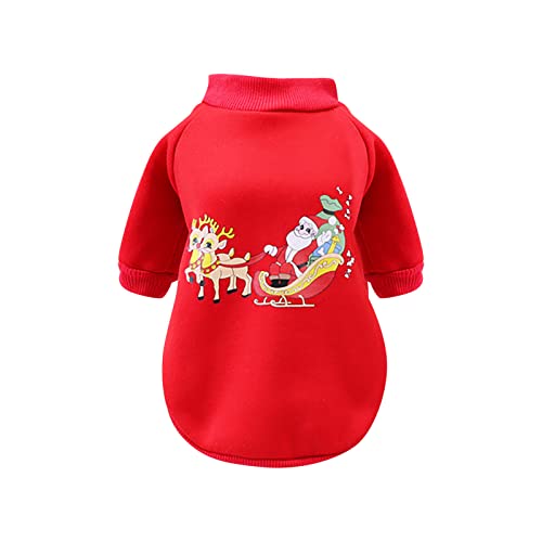 Tonsee Accessoire Hund Weihnachten Pulli Weihnachtstags-kleine und mittlere Katzen und Hunde Haustier-Weihnachtssweatshirts Hundepullover Für Französische Bulldoggen (Red-d, M) von Tonsee Accessoire