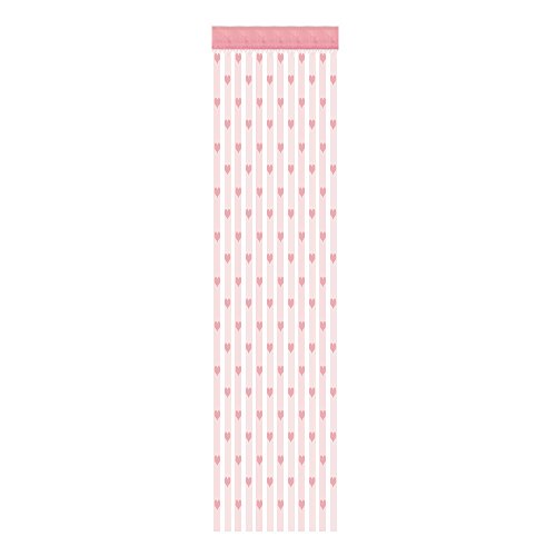 Tonsee Accessoire Altrosa Türfensterteiler 50 x 200 cm Vorhang Volant Love Sheer Heart Home Decor Gardine Badezimmer Fenster (pink, One Size) von Tonsee Accessoire