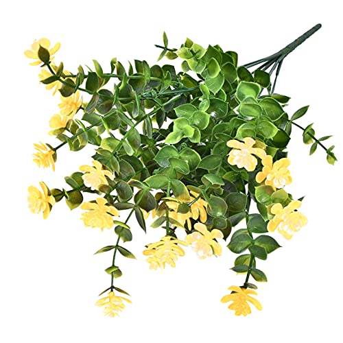 Tonsee Accessoire Blumen innen künstliche Gänseblümchen Dekor Garten Plastik Wildblumen außerhalb faus Dekor Kunstblätter Palme (Yellow, One Size) von Tonsee Accessoire