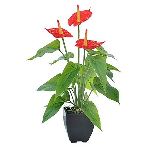 Tonsee Accessoire Blumensimulation Grüne Bonsai-Simulationen Calla-Pflanzen Simulationen künstliche Blumen Osterglocken Künstlich Wie Echt (Red, One Size) von Tonsee Accessoire