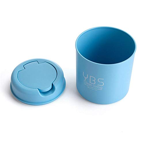 Tonsee Abfallbehälter Desktop Mini Mülleimer mit Abdeckung, Kleine Papierkorb Leichte Durable Mülleimer Küchenabfalleimer,Papierkorb kann auch für Home Office Schreibtisch Wohnzimmer (Sky Blau) von Tonsee Haushalt & Wohnen