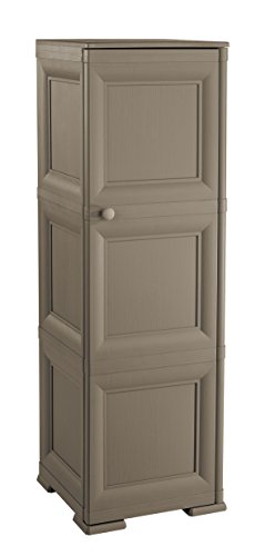 Tontarelli 8085566909 Omnimodus Schrank mit 3 Fächern und 1 Vollblatt-Tür, Kunststoff, Schokoladenbraun von Tontarelli