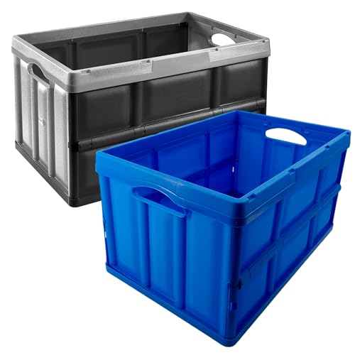 Tontarelli 2er Set Faltbox 46L/62L in silber-schwarz und blau Tontarelli 2er Set Faltbox 46L/62L in silber-schwarz und blau von Tontarelli