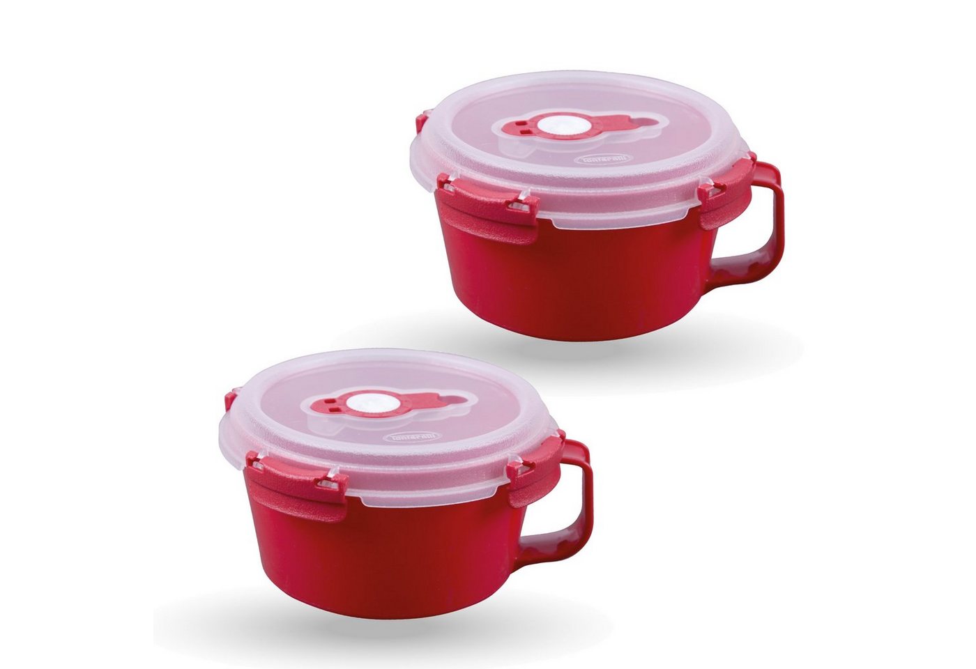 Tontarelli Frischhaltedose Frühstücksschale 0,85 L, Kunststoff, (2-tlg), Vorratsdose für Lebensmittel - Aufbewahrungsbox luftdicht - Meal Prep von Tontarelli
