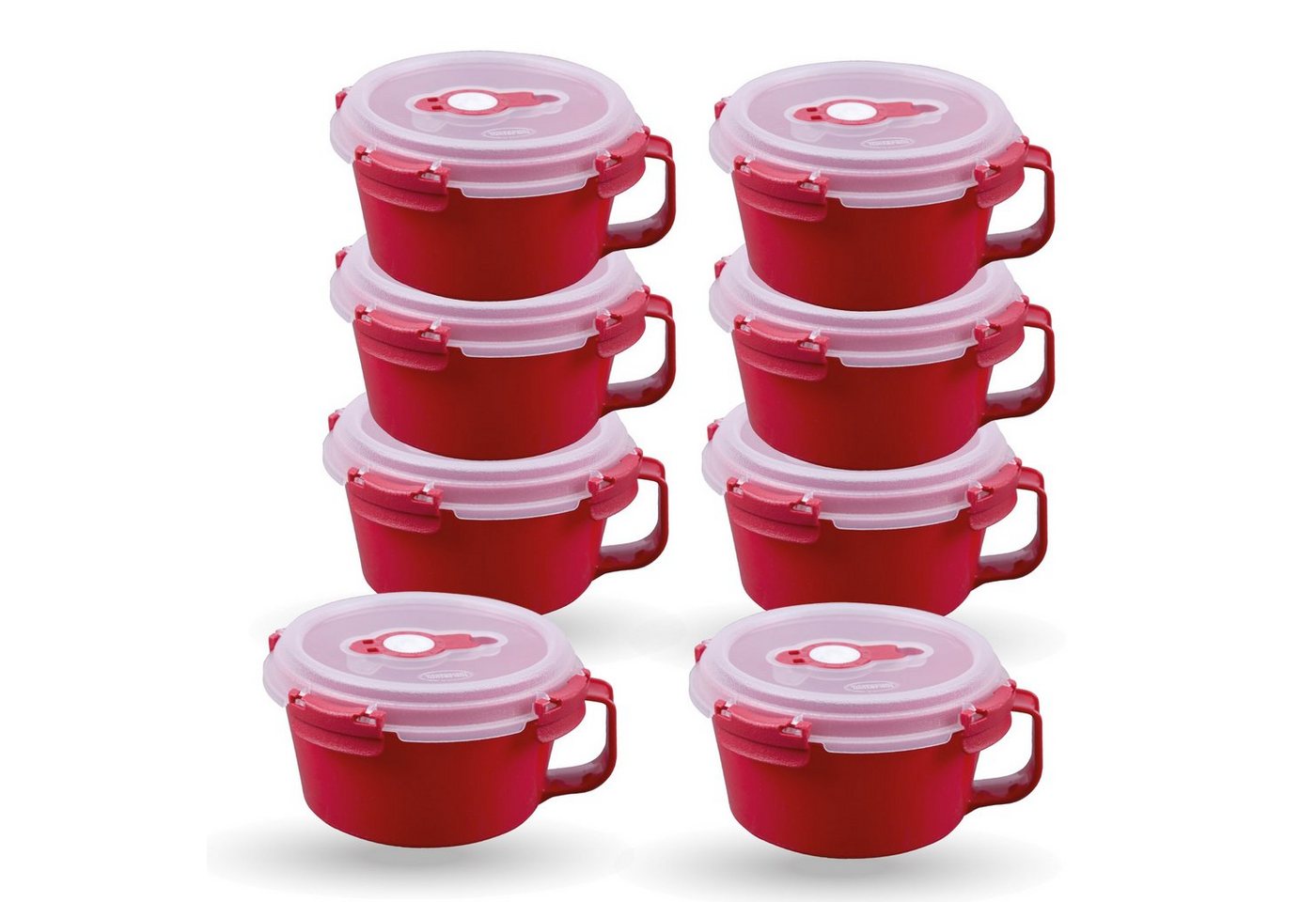Tontarelli Frischhaltedose Frühstücksschale 0,85 L, Kunststoff, (8-tlg), Vorratsdose für Lebensmittel - Aufbewahrungsbox luftdicht - Meal Prep von Tontarelli