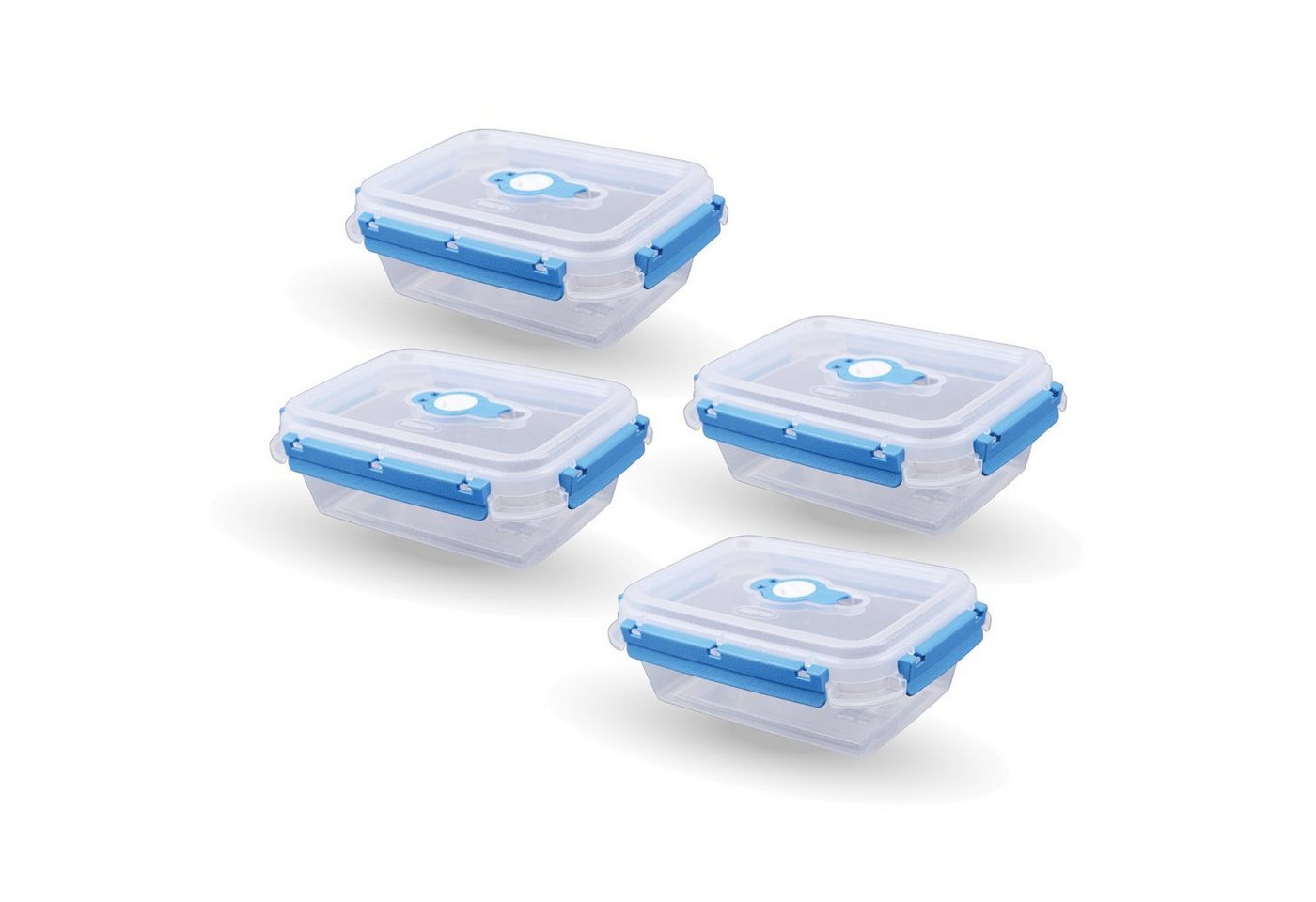 Tontarelli Frischhaltedose Lunchbox 0,9 L, Kunststoff, (4-tlg), Vorratsdose für Lebensmittel - Aufbewahrungsbox luftdicht - Meal Prep von Tontarelli