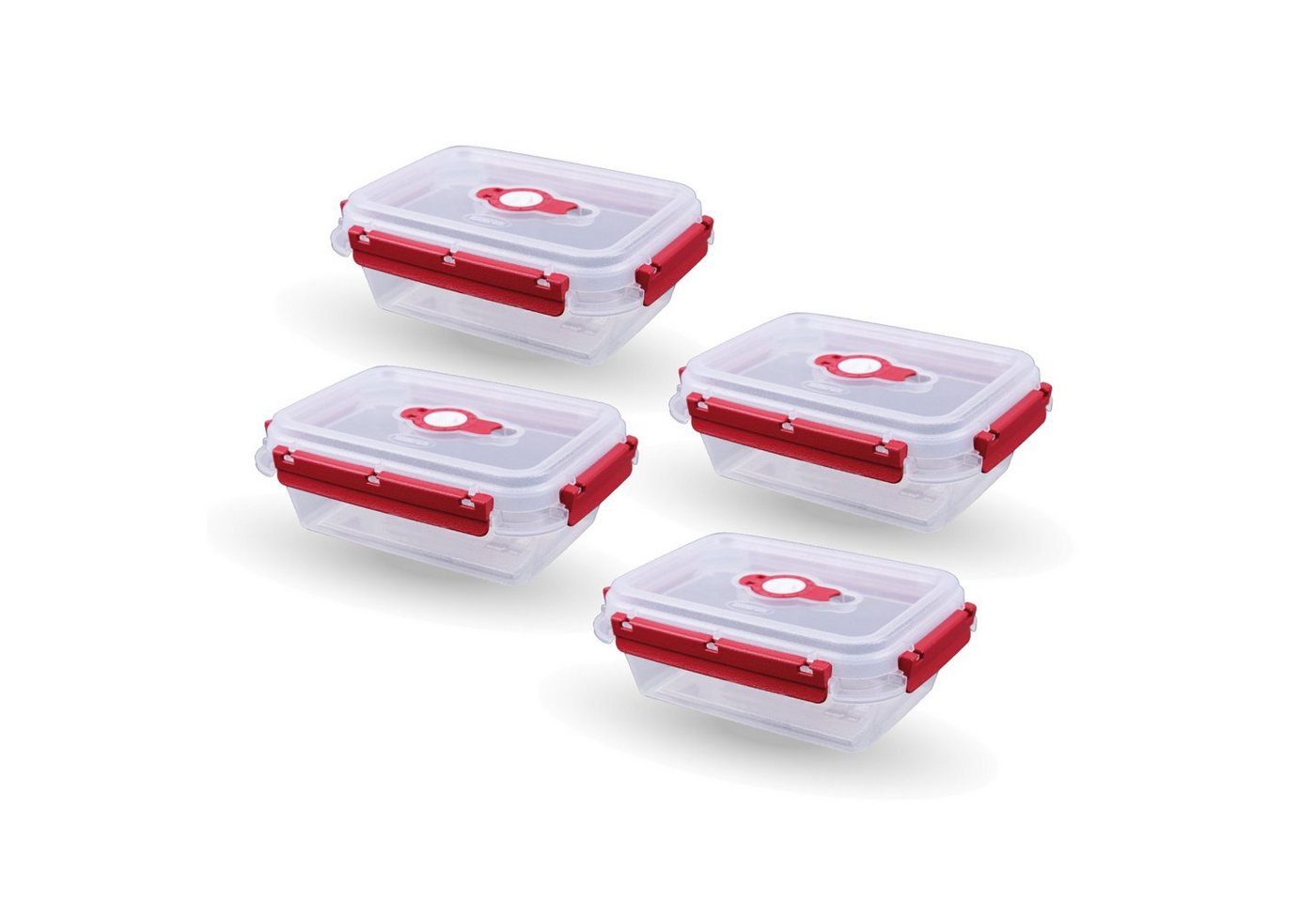 Tontarelli Frischhaltedose Lunchbox 0,9 L, Kunststoff, (4-tlg), Vorratsdose für Lebensmittel - Aufbewahrungsbox luftdicht - Meal Prep von Tontarelli