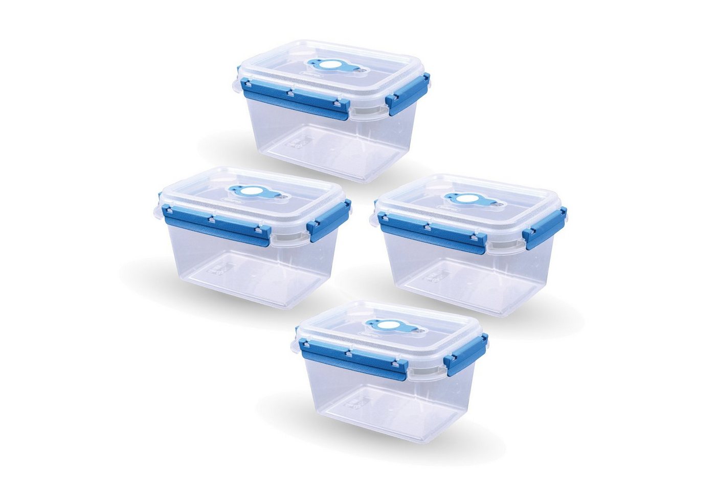 Tontarelli Frischhaltedose Lunchbox 1,5 L, Kunststoff, (4-tlg), Vorratsdose für Lebensmittel - Aufbewahrungsbox luftdicht - Meal Prep von Tontarelli