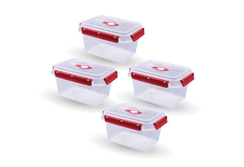 Tontarelli Frischhaltedose Lunchbox 1,5 L, Kunststoff, (4-tlg), Vorratsdose für Lebensmittel - Aufbewahrungsbox luftdicht - Meal Prep von Tontarelli