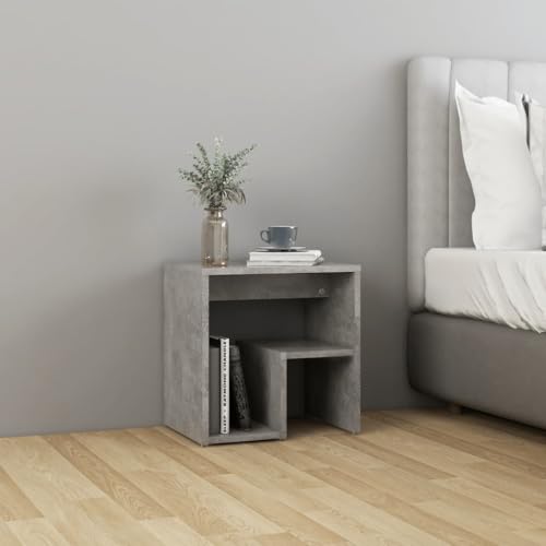 Nachttisch Betongrau 40x30x40 cm, Holzwerkstoff, robuster Beistellschrank für Schlafzimmer, praktischer nightstand mit Ablage für Bücher und Zeitschriften Nachttisch Betongrau 40x30x40 cm, Holzwerkstoff, robuster Beistellschrank für Schlafzimmer, praktischer nightstand mit Ablage für Bücher und Zeitschriften von Tonture