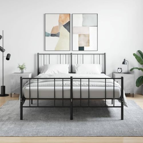 Nachttische 2er-Set in Betongrau, 40x40x50 cm, aus robustem Holzwerkstoff mit praktischer Tür und Metallfüßen für Schlafzimmer und Wohnzimmer Nachttische 2er-Set in Betongrau, 40x40x50 cm, aus robustem Holzwerkstoff mit praktischer Tür und Metallfüßen für Schlafzimmer und Wohnzimmer von Tonture