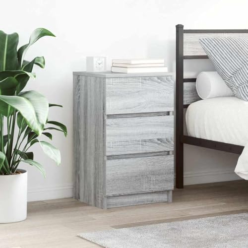 Nachttische mit 3 Schubladen, 2er-Set, Sonoma-Grau, 39x35x65 cm, aus Holzwerkstoff, Moderne Schlafzimmer-Möbel, robust und pflegeleicht, ideal für Bett und Sofa Nachttische mit 3 Schubladen, 2er-Set, Sonoma-Grau, 39x35x65 cm, aus Holzwerkstoff, Moderne Schlafzimmer-Möbel, robust und pflegeleicht, ideal für Bett und Sofa von Tonture