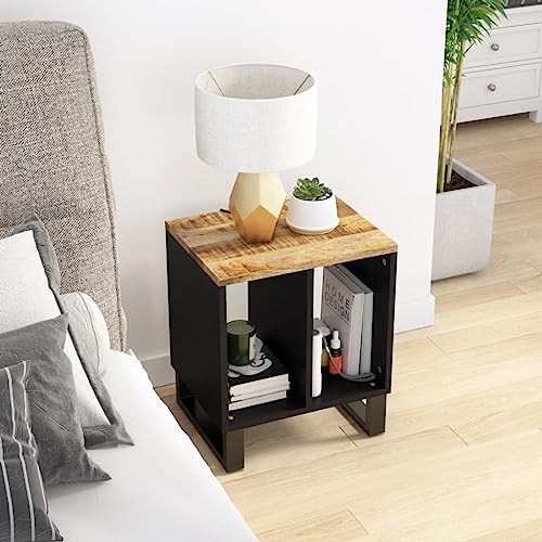Tonture Beistelltisch 40x31x46 cm, Massivholz Mango & Holzwerkstoff, robuster Nachttisch für Wohnzimmer, Schlafzimmer, kleine Räume Tonture Beistelltisch 40x31x46 cm, Massivholz Mango & Holzwerkstoff, robuster Nachttisch für Wohnzimmer, Schlafzimmer, kleine Räume von Tonture