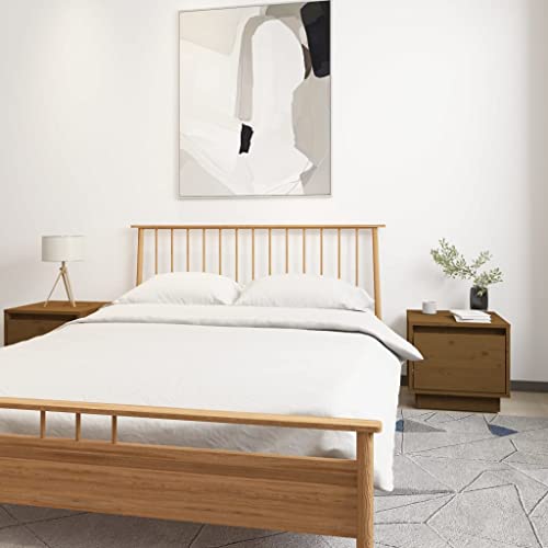 Tonture Honigbraun Nachttische 2er-Set aus Massivholz Kiefer, 35x34x32 cm, stabile Beistelltische für Schlafzimmer und Wohnzimmer, eleganter Holz-Beistellschrank Tonture Honigbraun Nachttische 2er-Set aus Massivholz Kiefer, 35x34x32 cm, stabile Beistelltische für Schlafzimmer und Wohnzimmer, eleganter Holz-Beistellschrank von Tonture