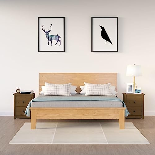 Tonture Honigbraune Nachttische 2er-Set, Massivholz Kiefer, 50x35x61,5cm, mit Schubladen, rustikaler Stil für Schlafzimmer Tonture Honigbraune Nachttische 2er-Set, Massivholz Kiefer, 50x35x61,5cm, mit Schubladen, rustikaler Stil für Schlafzimmer von Tonture