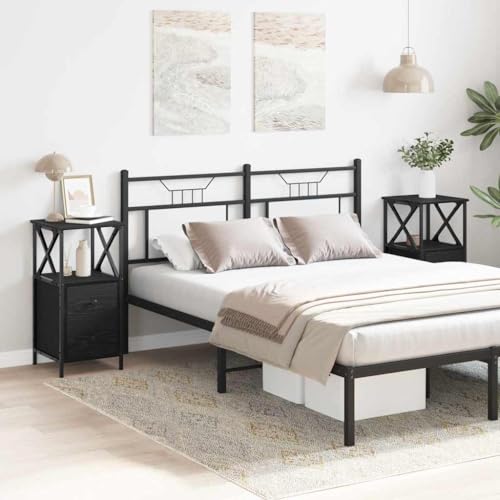 Tonture Nachttisch 2er Set, Schwarze Eiche, 34x35.5x70 cm, schmaler Beistelltisch mit Schublade, modernes Design für Schlafzimmer, Wohnheim Tonture Nachttisch 2er Set, Schwarze Eiche, 34x35.5x70 cm, schmaler Beistelltisch mit Schublade, modernes Design für Schlafzimmer, Wohnheim von Tonture