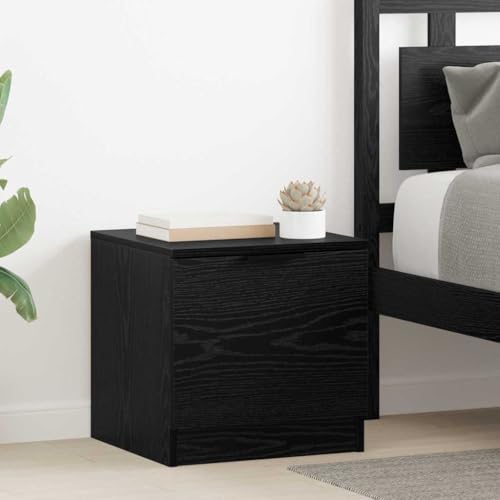 Tonture Nachttisch 2er Set Schwarze Eiche, Robuster Bettschrank aus Holzwerkstoff, 40x39x40 cm mit Regal und Tür, Praktischer Stauraum für Schlafzimmer und Wohnheim Tonture Nachttisch 2er Set Schwarze Eiche, Robuster Bettschrank aus Holzwerkstoff, 40x39x40 cm mit Regal und Tür, Praktischer Stauraum für Schlafzimmer und Wohnheim von Tonture