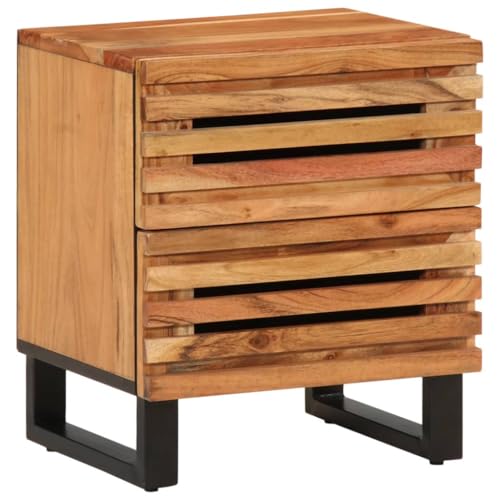 Tonture Nachttisch 40x34x46 cm aus massivem Akazienholz, langlebiges Holz-Schlafzimmer-Möbelstück mit 2 Schubladen, stabiles Nachtschränkchen für Bücher und Deko Tonture Nachttisch 40x34x46 cm aus massivem Akazienholz, langlebiges Holz-Schlafzimmer-Möbelstück mit 2 Schubladen, stabiles Nachtschränkchen für Bücher und Deko von Tonture