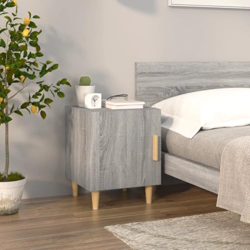 Tonture Nachttisch Grau Sonoma Holzwerkstoff, 40x40x50cm Nachtkonsole mit Tür, Modernes Schlafzimmer Möbelstück für Schlafzimmer und Wohnzimmer, Robustes Side Table für Ihr Zuhause Tonture Nachttisch Grau Sonoma Holzwerkstoff, 40x40x50cm Nachtkonsole mit Tür, Modernes Schlafzimmer Möbelstück für Schlafzimmer und Wohnzimmer, Robustes Side Table für Ihr Zuhause von Tonture
