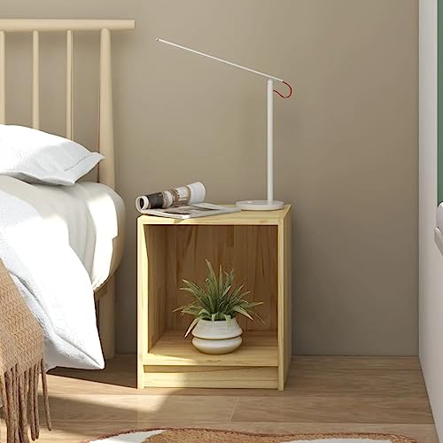 Tonture Nachttisch Massivholz Kiefer, 35,5x33,5x41,5 cm, robuster Beistelltisch für Schlafzimmer und Wohnzimmer, eleganter Nachtschrank mit Stauraum für Ihr Zuhause von Tonture