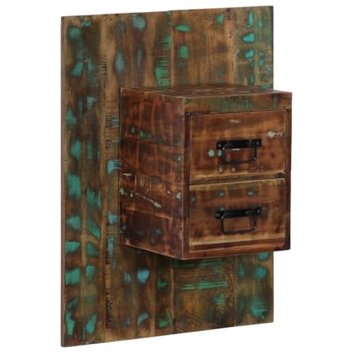Tonture Nachttisch Mehrfarbig aus Altholz Massiv, 60x32x80 cm, Rustikaler Beistelltisch für Schlafzimmer und Wohnzimmer, Nachhaltiges Möbelstück mit Einzigartiger Maserung Tonture Nachttisch Mehrfarbig aus Altholz Massiv, 60x32x80 cm, Rustikaler Beistelltisch für Schlafzimmer und Wohnzimmer, Nachhaltiges Möbelstück mit Einzigartiger Maserung von Tonture