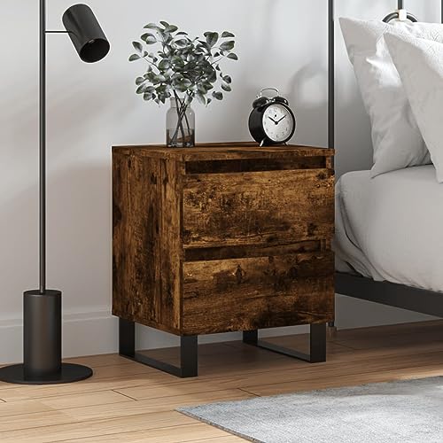 Tonture Nachttisch Räuchereiche 40x35x50 cm, Holzwerkstoff Schlafzimmer Beistelltisch mit 2 Schubladen, Stabiler Nachtschrank für organisierten Stauraum Tonture Nachttisch Räuchereiche 40x35x50 cm, Holzwerkstoff Schlafzimmer Beistelltisch mit 2 Schubladen, Stabiler Nachtschrank für organisierten Stauraum von Tonture