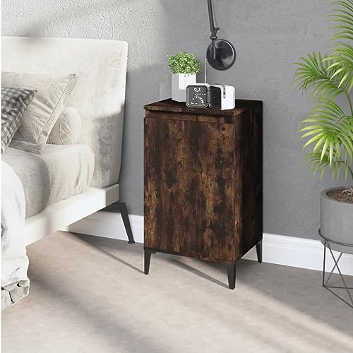 Tonture Nachttisch Räuchereiche 40x35x70 cm, Moderner Holzwerkstoff Nachtschrank mit Metallbeinen, Flexibler Beistelltisch für Schlafzimmer und Wohnzimmer, stabiles Möbelstück zur Aufbewahrung Tonture Nachttisch Räuchereiche 40x35x70 cm, Moderner Holzwerkstoff Nachtschrank mit Metallbeinen, Flexibler Beistelltisch für Schlafzimmer und Wohnzimmer, stabiles Möbelstück zur Aufbewahrung von Tonture