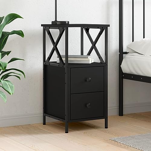 Tonture Nachttisch Schwarz 34x35,5x70 cm, Holzwerkstoff, robuster Eisenrahmen, vielseitiger Beistellschrank für Schlafzimmer, Wohnzimmer, Büro, Stabiler nightstand mit Stauraum Tonture Nachttisch Schwarz 34x35,5x70 cm, Holzwerkstoff, robuster Eisenrahmen, vielseitiger Beistellschrank für Schlafzimmer, Wohnzimmer, Büro, Stabiler nightstand mit Stauraum von Tonture