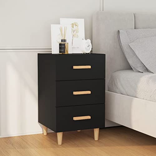 Tonture Nachttisch Schwarz 40x40x66 cm, eleganter Holzwerkstoff Nachtschrank mit 3 Schubladen, feuchtigkeitsbeständig, ideal für Schlafzimmer Aufbewahrung, vielseitiger Beistelltisch Tonture Nachttisch Schwarz 40x40x66 cm, eleganter Holzwerkstoff Nachtschrank mit 3 Schubladen, feuchtigkeitsbeständig, ideal für Schlafzimmer Aufbewahrung, vielseitiger Beistelltisch von Tonture