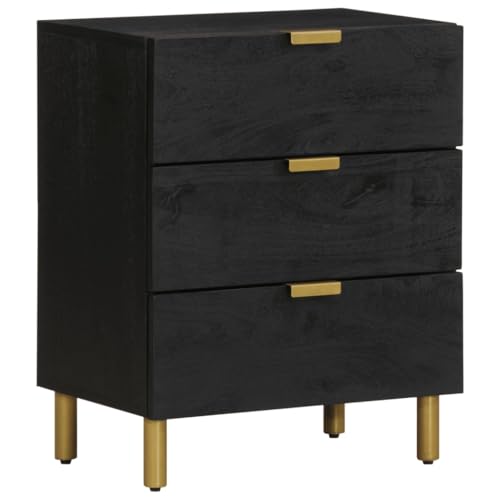 Tonture Nachttisch Schwarz 50x33x62 cm, Eleganter Nachtschrank mit 3 Schubladen aus Holzwerkstoff, Stabiler Beistelltisch für Schlafzimmer, Wohnzimmer, Büro, Modernes Design Möbel Tonture Nachttisch Schwarz 50x33x62 cm, Eleganter Nachtschrank mit 3 Schubladen aus Holzwerkstoff, Stabiler Beistelltisch für Schlafzimmer, Wohnzimmer, Büro, Modernes Design Möbel von Tonture