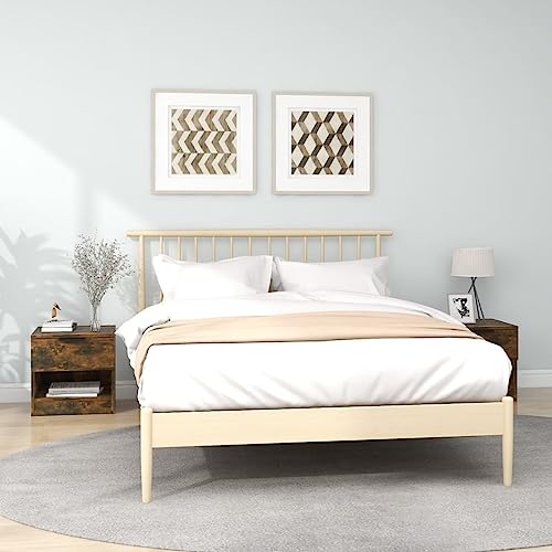Tonture Nachttisch-Set, 2 STK. aus robustem Holzwerkstoff in Räuchereiche, 40x39x40 cm, mit Schublade & offenem Fach, ideal für Schlafzimmer & Gästezimmer, vielseitige Ablagefläche von Tonture