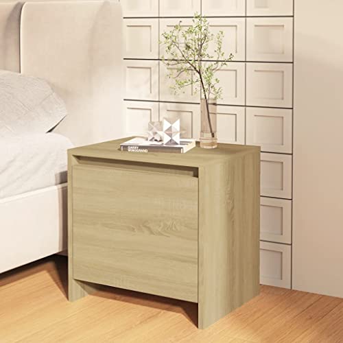 Tonture Nachttisch Sonoma-Eiche, 45x34x44,5 cm, Holzwerkstoff, robuster Beistelltisch für Schlafzimmer, praktischer Nachtschrank mit Tür, einfacher Aufbau Tonture Nachttisch Sonoma-Eiche, 45x34x44,5 cm, Holzwerkstoff, robuster Beistelltisch für Schlafzimmer, praktischer Nachtschrank mit Tür, einfacher Aufbau von Tonture