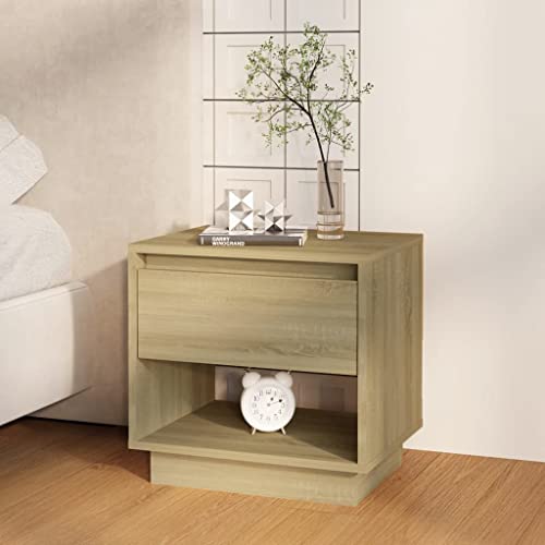 Tonture Nachttisch Sonoma-Eiche, 45x34x44 cm, aus robustem Holzwerkstoff, mit Schublade und offenem Fach für Schlafzimmer und Wohnzimmer Tonture Nachttisch Sonoma-Eiche, 45x34x44 cm, aus robustem Holzwerkstoff, mit Schublade und offenem Fach für Schlafzimmer und Wohnzimmer von Tonture
