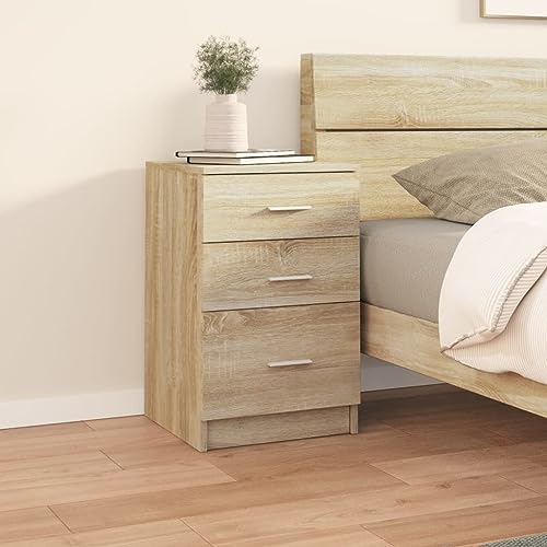 Tonture Nachttisch Sonoma-Eiche 40x40x63 cm Holzwerkstoff mit Schubladen, moderner Beistelltisch für Schlafzimmer, Stabiler Nachtschrank mit Stauraum Tonture Nachttisch Sonoma-Eiche 40x40x63 cm Holzwerkstoff mit Schubladen, moderner Beistelltisch für Schlafzimmer, Stabiler Nachtschrank mit Stauraum von Tonture