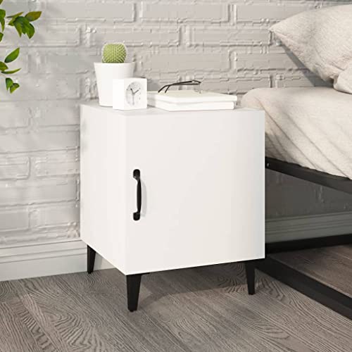 Tonture Nachttisch Weiß aus Holzwerkstoff, 40x40x50 cm, mit Einer Tür, Beistelltisch für Schlafzimmer, Wohnzimmer, Büro, Stabiler Stand, einfacher Aufbau, vielseitig einsetzbar Tonture Nachttisch Weiß aus Holzwerkstoff, 40x40x50 cm, mit Einer Tür, Beistelltisch für Schlafzimmer, Wohnzimmer, Büro, Stabiler Stand, einfacher Aufbau, vielseitig einsetzbar von Tonture
