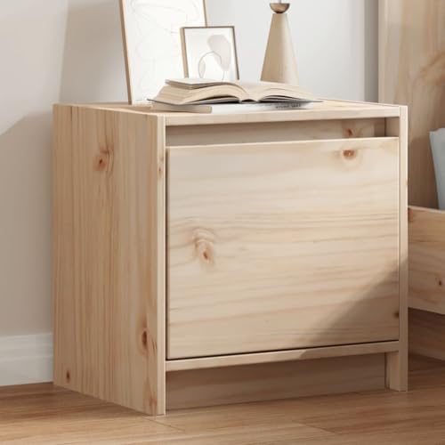 Tonture Nachttisch aus Massivholz Kiefer, 40x30,5x40 cm, robuster Beistelltisch für Schlafzimmer und Wohnzimmer, langlebiger Nachtschrank mit Stauraum von Tonture