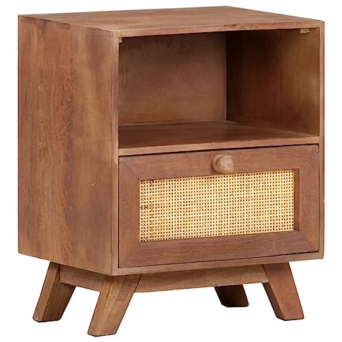 Tonture Nachttisch aus massivem Mangoholz, 40x30x50 cm, mit Schublade und offenem Regal, langlebiger Beistelltisch für Schlafzimmer und Wohnzimmer, Robustes Nachtschränkchen für Zuhause Tonture Nachttisch aus massivem Mangoholz, 40x30x50 cm, mit Schublade und offenem Regal, langlebiger Beistelltisch für Schlafzimmer und Wohnzimmer, Robustes Nachtschränkchen für Zuhause von Tonture