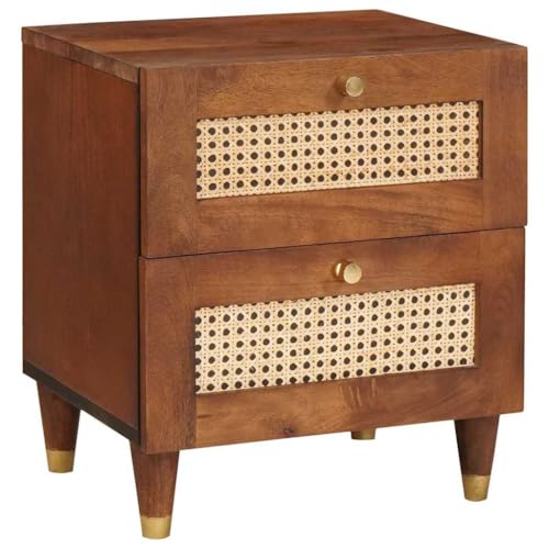 Tonture Nachttisch aus massivem Mangoholz, 40x33,5x46 cm, moderner Beistelltisch mit Schublade für Schlafzimmer, Wohnzimmer, Gästezimmer Tonture Nachttisch aus massivem Mangoholz, 40x33,5x46 cm, moderner Beistelltisch mit Schublade für Schlafzimmer, Wohnzimmer, Gästezimmer von Tonture