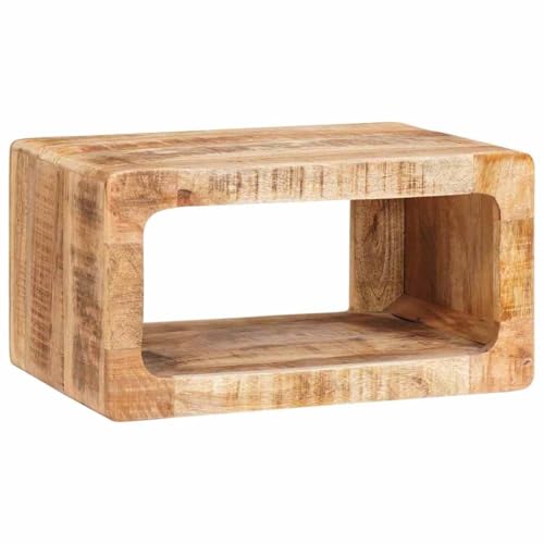 Tonture Nachttisch aus massivem Mangoholz, 45x30x24 cm, rustikales Beistelltisch-Design, ideal für Schlafzimmer und kleine Räume, praktischer Bett-Stand von Tonture
