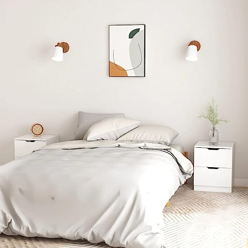 Tonture Nachttische 2 STK. Hochglanz-Weiß, 40x40x50 cm Spanplatte, Modernes Schlafzimmer Möbel Set, Langlebige Ablage für Bücher Tonture Nachttische 2 STK. Hochglanz-Weiß, 40x40x50 cm Spanplatte, Modernes Schlafzimmer Möbel Set, Langlebige Ablage für Bücher von Tonture