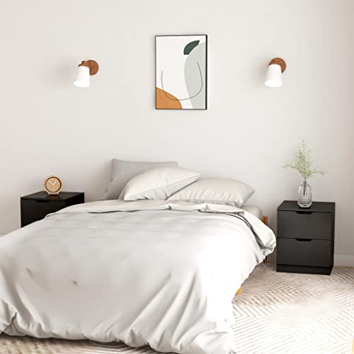Tonture Nachttische 2 STK. Schwarz, 40x40x50 cm Spanplatte, modernes Design, Schlafzimmer Nachtschrank Set, Elegantes Möbelstück Tonture Nachttische 2 STK. Schwarz, 40x40x50 cm Spanplatte, modernes Design, Schlafzimmer Nachtschrank Set, Elegantes Möbelstück von Tonture