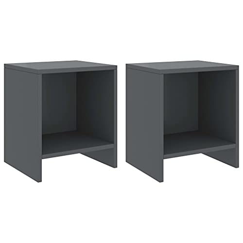 Tonture Nachttische 2er-Set, 35x30x40 cm, Dunkelgrau Kiefer Massivholz Beistelltisch für Schlafzimmer und Wohnzimmer, langlebiger Nachtschrank mit offenem Regal Tonture Nachttische 2er-Set, 35x30x40 cm, Dunkelgrau Kiefer Massivholz Beistelltisch für Schlafzimmer und Wohnzimmer, langlebiger Nachtschrank mit offenem Regal von Tonture