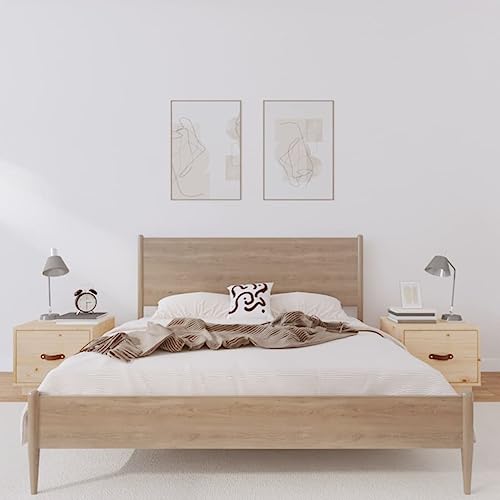 Tonture Nachttische 2er-Set, 40x34x35 cm, Massivholz Kiefer, unbehandelt, mit Schublade, eleganter Beistelltisch für Schlafzimmer, Wohnheim, Robustes Möbelstück mit Stauraum Tonture Nachttische 2er-Set, 40x34x35 cm, Massivholz Kiefer, unbehandelt, mit Schublade, eleganter Beistelltisch für Schlafzimmer, Wohnheim, Robustes Möbelstück mit Stauraum von Tonture