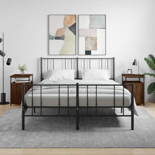 Tonture Nachttische 2er Set, Braun Eichen-Optik, 40x42x60 cm, Robuster Holzwerkstoff mit Eisenrahmen, Stabiler Beistelltisch für Schlafzimmer, Wohnzimmer und Flur Tonture Nachttische 2er Set, Braun Eichen-Optik, 40x42x60 cm, Robuster Holzwerkstoff mit Eisenrahmen, Stabiler Beistelltisch für Schlafzimmer, Wohnzimmer und Flur von Tonture