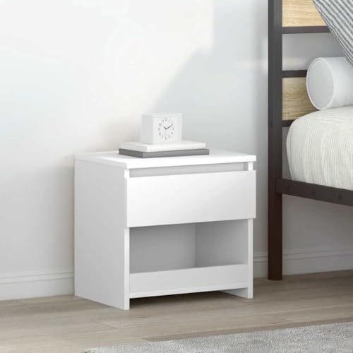 Tonture Nachttische 2er-Set, Hochglanz-Weiß, 40x30x39 cm, Robuste Holzwerkstoff-Konstruktion mit Schublade & Fach, Vielseitiger Beistelltisch für Schlafzimmer & Wohnzimmer Tonture Nachttische 2er-Set, Hochglanz-Weiß, 40x30x39 cm, Robuste Holzwerkstoff-Konstruktion mit Schublade & Fach, Vielseitiger Beistelltisch für Schlafzimmer & Wohnzimmer von Tonture