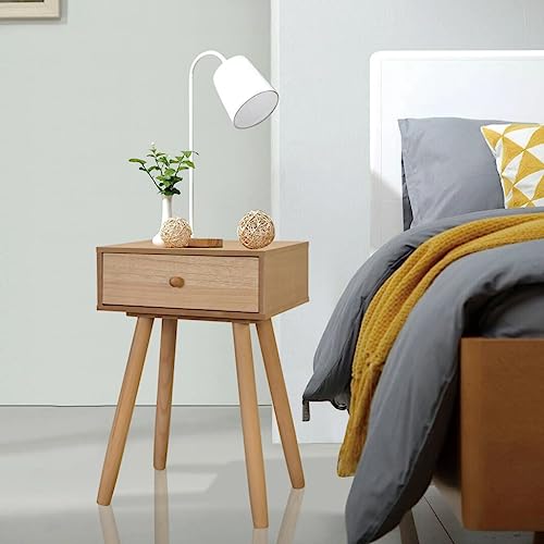 Tonture Nachttische 2er-Set, Massivholz Kiefer, 40x30x61 cm, Braun, mit Schublade, Retro-Design für Schlafzimmer, Stabiler Beistelltisch Tonture Nachttische 2er-Set, Massivholz Kiefer, 40x30x61 cm, Braun, mit Schublade, Retro-Design für Schlafzimmer, Stabiler Beistelltisch von Tonture