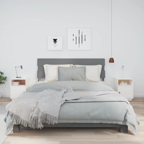 Tonture Nachttische 2er-Set, Weiß, 40x34x55 cm, Massivholz Kiefer, mit Tür & Fach, Flexibler Einbau, für Schlafzimmer, Elegantes Möbelstück Tonture Nachttische 2er-Set, Weiß, 40x34x55 cm, Massivholz Kiefer, mit Tür & Fach, Flexibler Einbau, für Schlafzimmer, Elegantes Möbelstück von Tonture