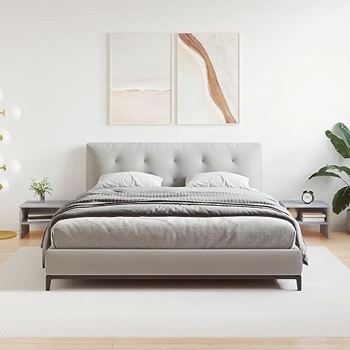 Tonture Nachttische 2er Set Grau Sonoma 40x30x30 cm, Robuste Holzwerkstoff Nachtkommoden mit offenem Stauraum, vielseitige Beistelltische für Schlafzimmer & Wohnzimmer Tonture Nachttische 2er Set Grau Sonoma 40x30x30 cm, Robuste Holzwerkstoff Nachtkommoden mit offenem Stauraum, vielseitige Beistelltische für Schlafzimmer & Wohnzimmer von Tonture